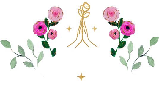 flower painting club logo white
